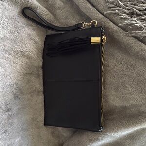 Elegant Black Tassel Clutch